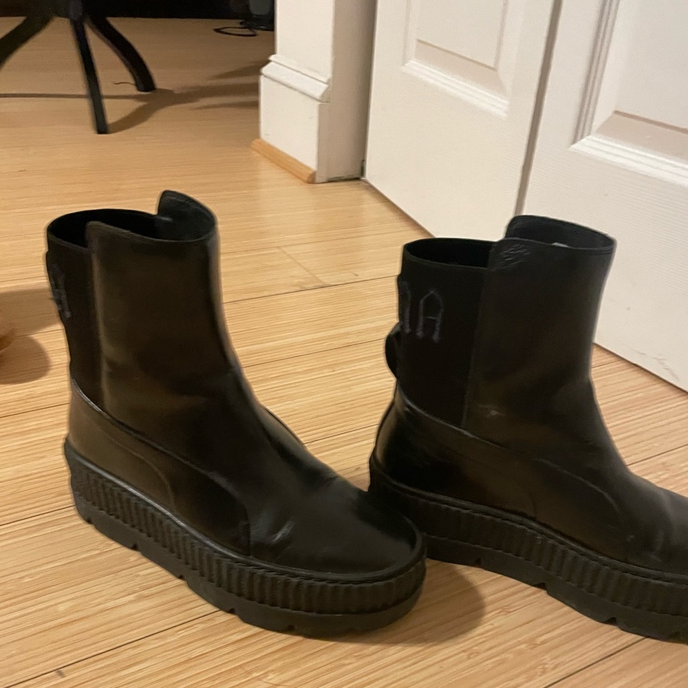 Fenty x Puma Black Platform Booties